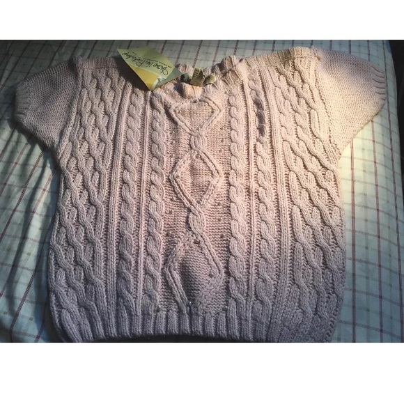 Diane Von Furstenberg pearls& short sleeve sweater - Picture 2 of 6